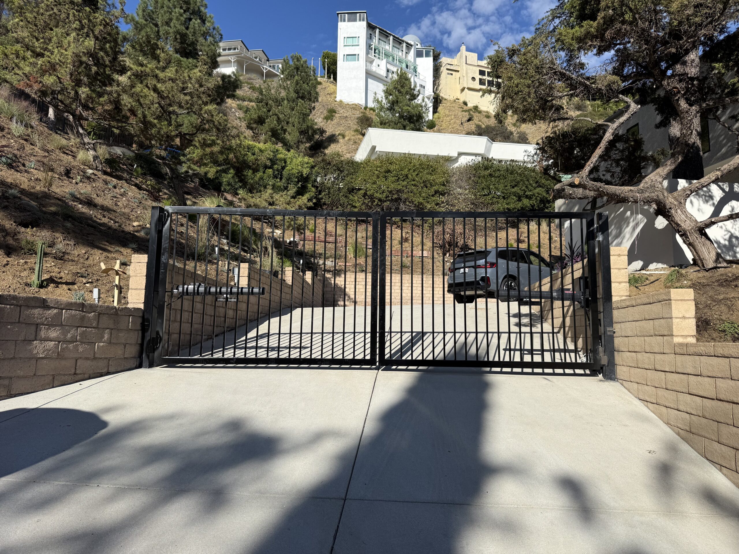 Swing gate installed