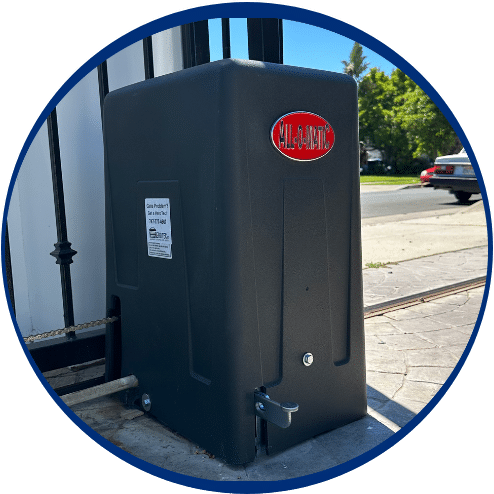 All o matic sliding gate opener installed