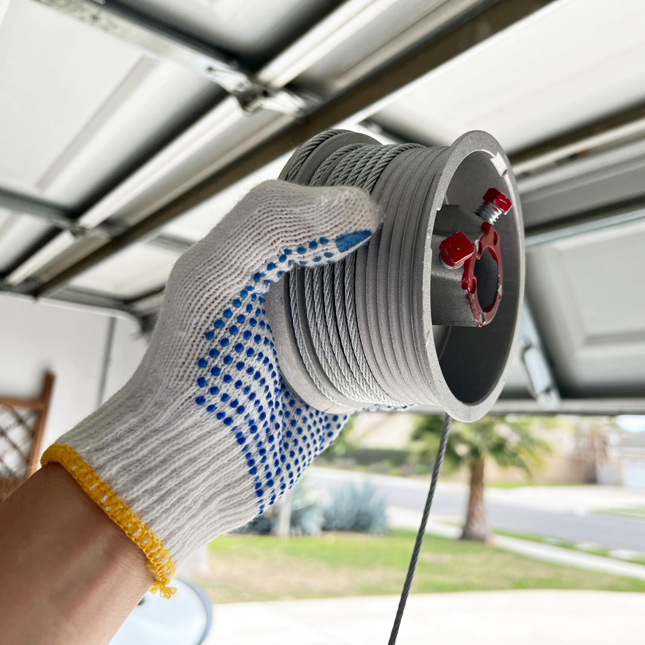 Garage door drum replacement