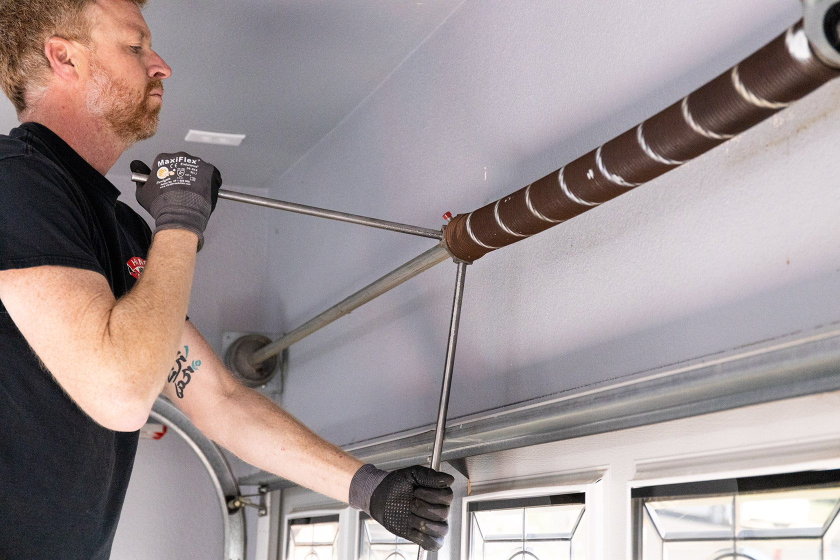 Garage door spring replacement